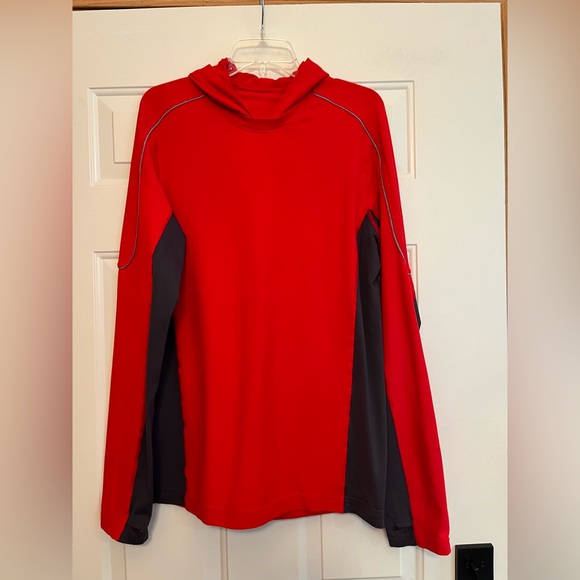 Men’s Lululemon red and gray pull over hoodie. Size large - Picture 1 of 10